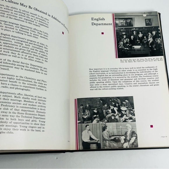 1933 lakewood high school yearbook ohio vintage cinema - Picture 9 of 13